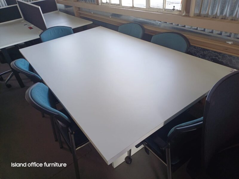 White Six Seater Boardroom Table 2000mm x 1200mm