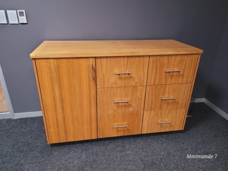 Oak Veneer Server Cabinet