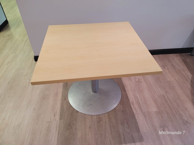 Square Maple Table 1000mm x 740mmH - Image 3