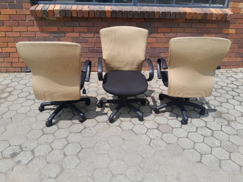 Cream & Black Office Chairs