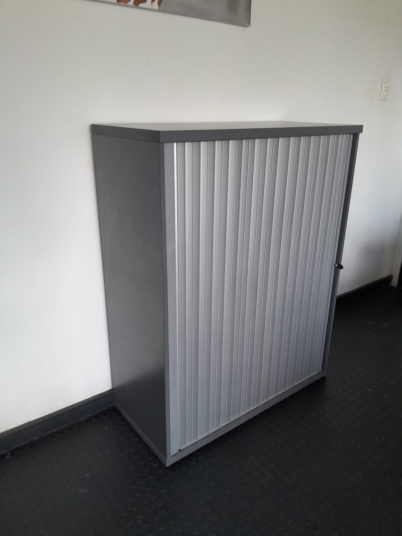 Storm Grey Roller Door Filing Cabinet 1000mm x 460mmD x 1260mm - Image 3