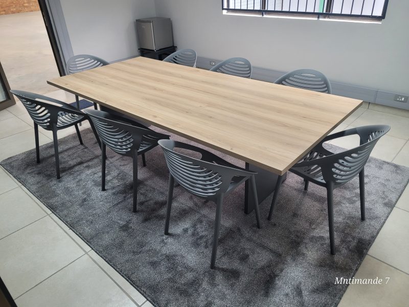 Sahara & Storm Grey Boardroom Table 2400mm x 1200mm - Image 3